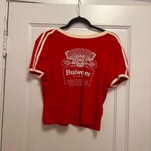 Budweiser Red Tee with White Logo